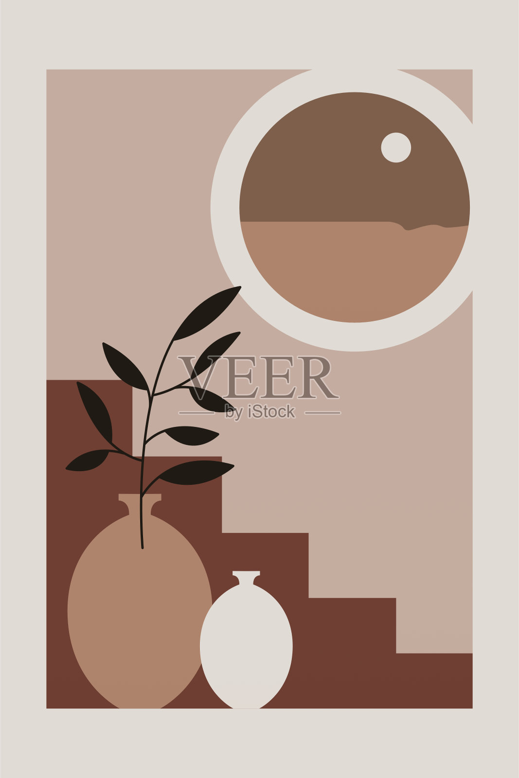 波西米亚墙艺术装饰可打印海报插画图片素材