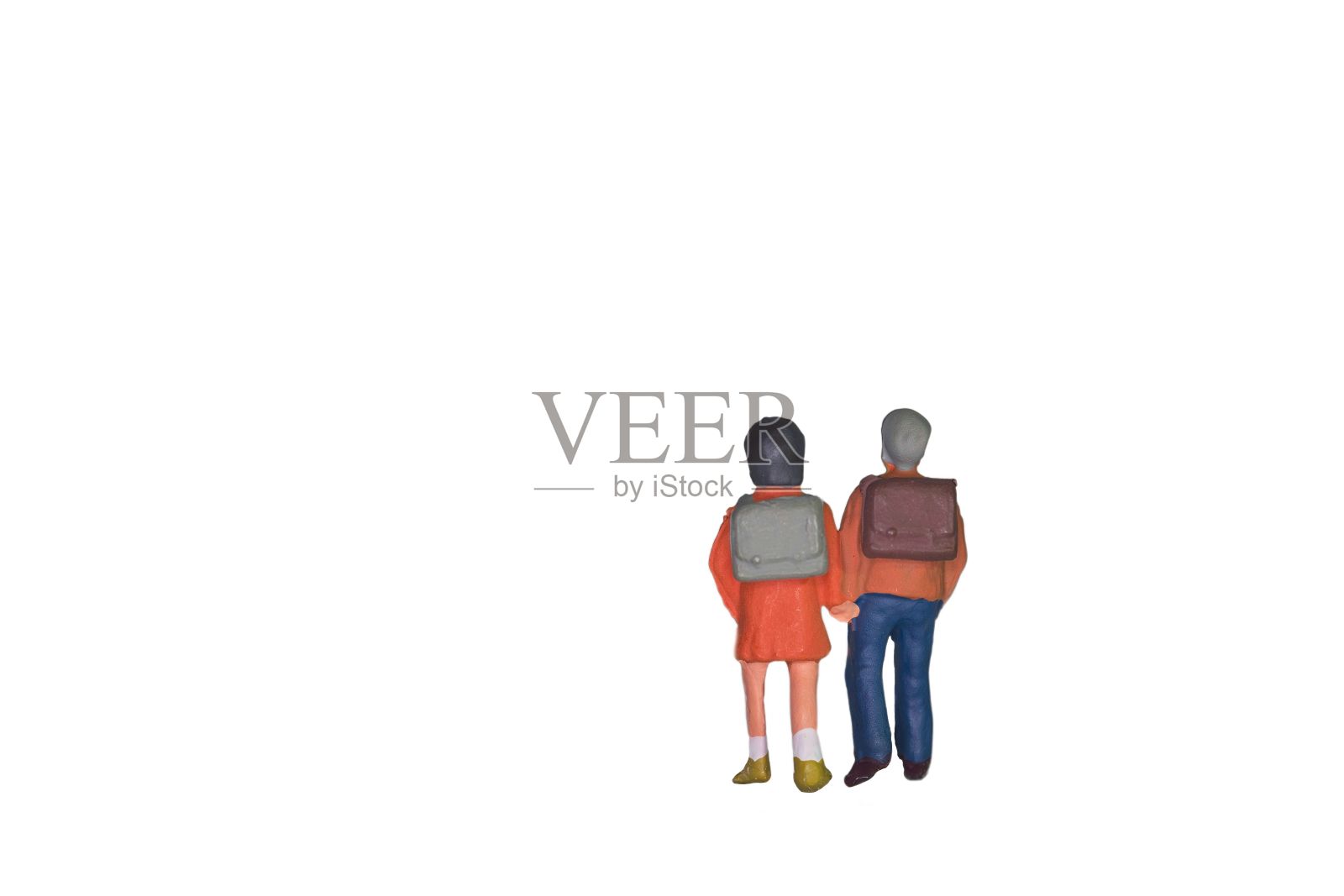 书包被隔离在白色背景上的学生照片摄影图片