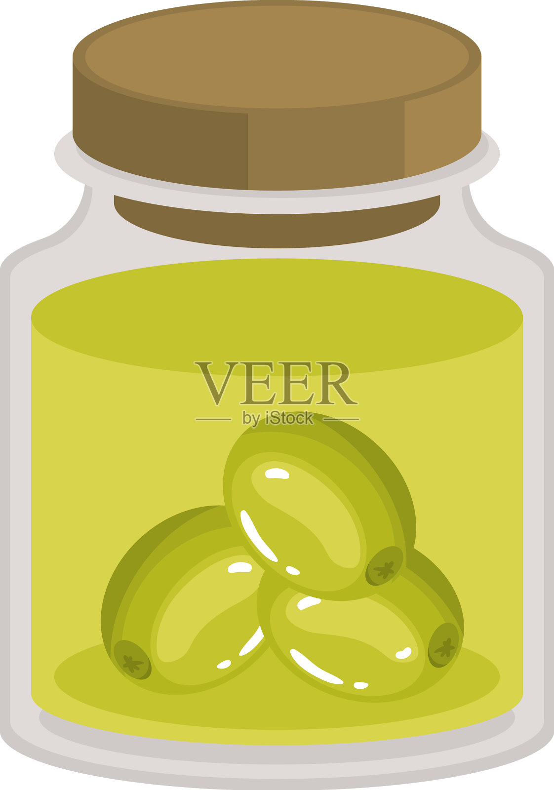 分离橄榄油瓶设计元素图片