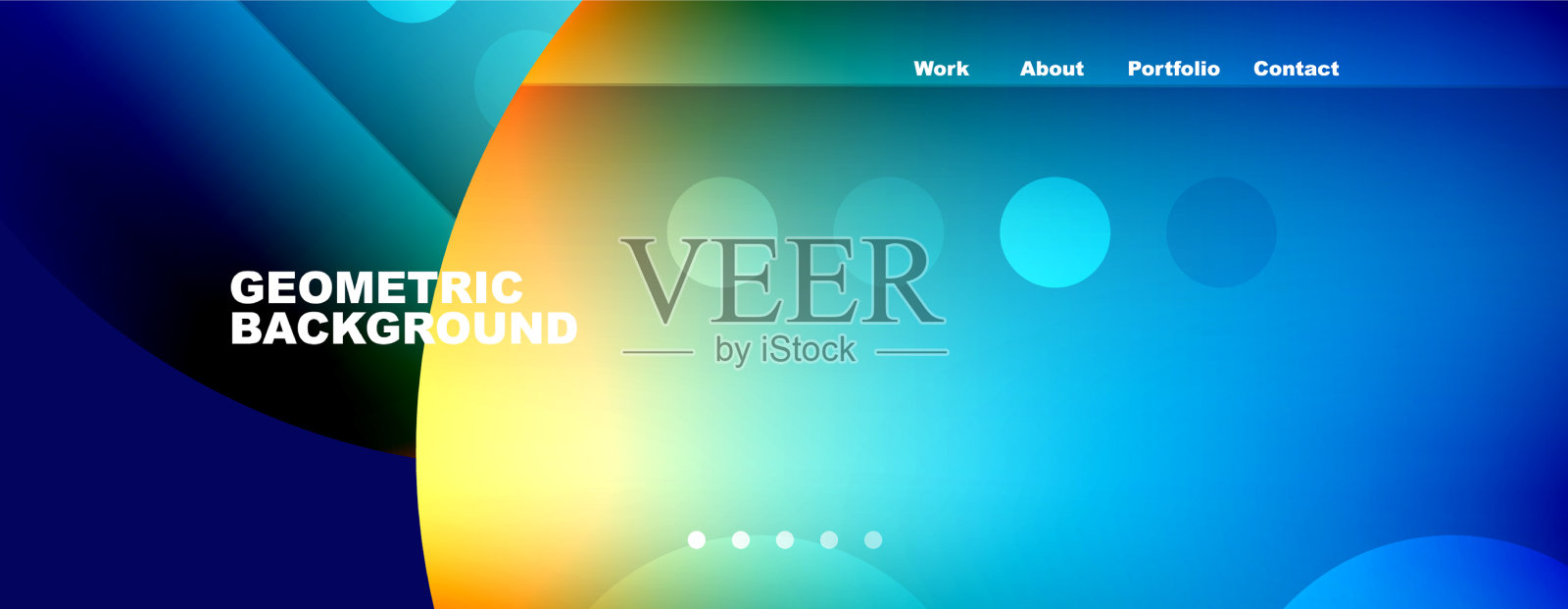 圆形几何构成流动形状插画图片素材