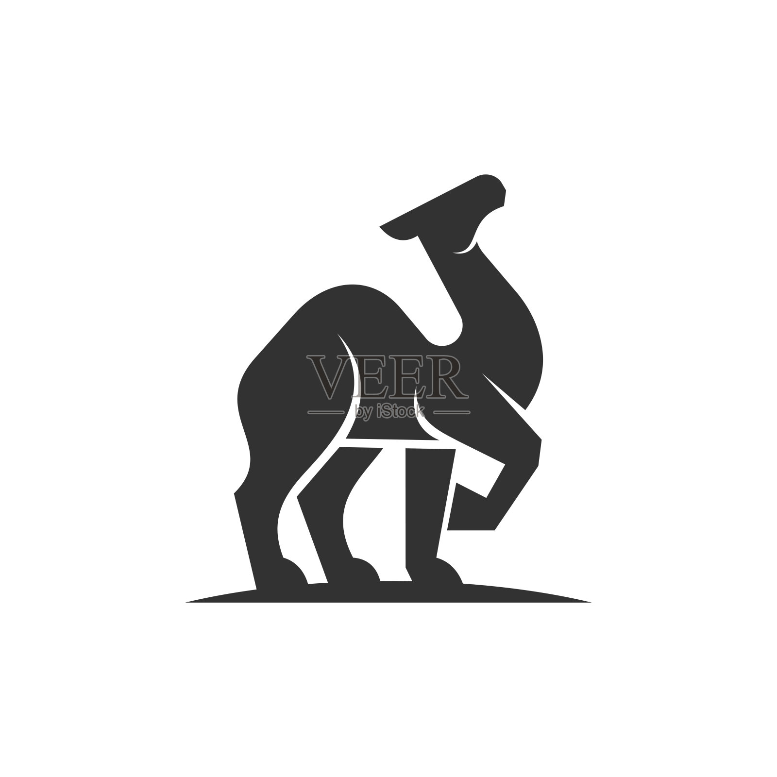 矢量插图骆驼剪影风格插画图片素材