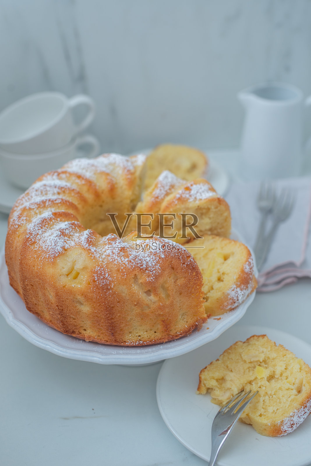 柠檬磅蛋糕照片摄影图片