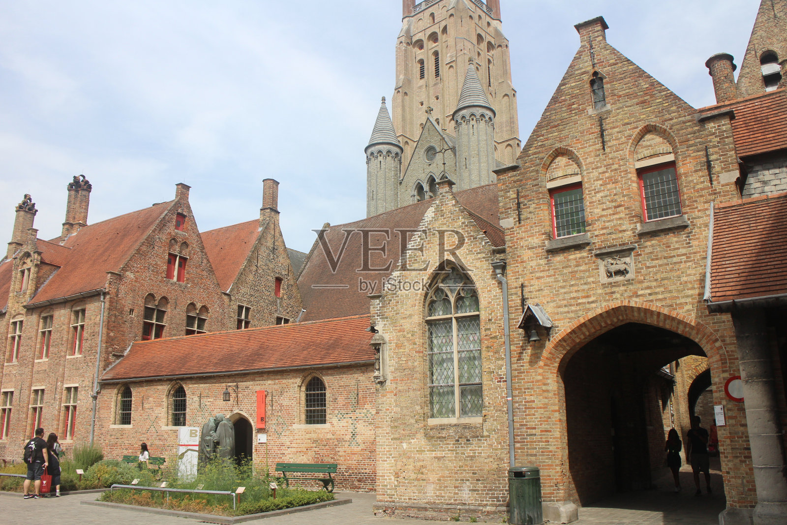 比利时布鲁日的老城区照片摄影图片