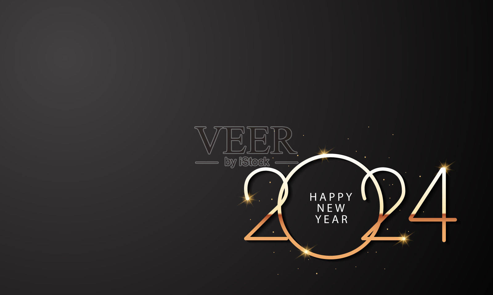 2024新年快乐背景设计。贺卡，横幅，海报。矢量插图。插画图片素材