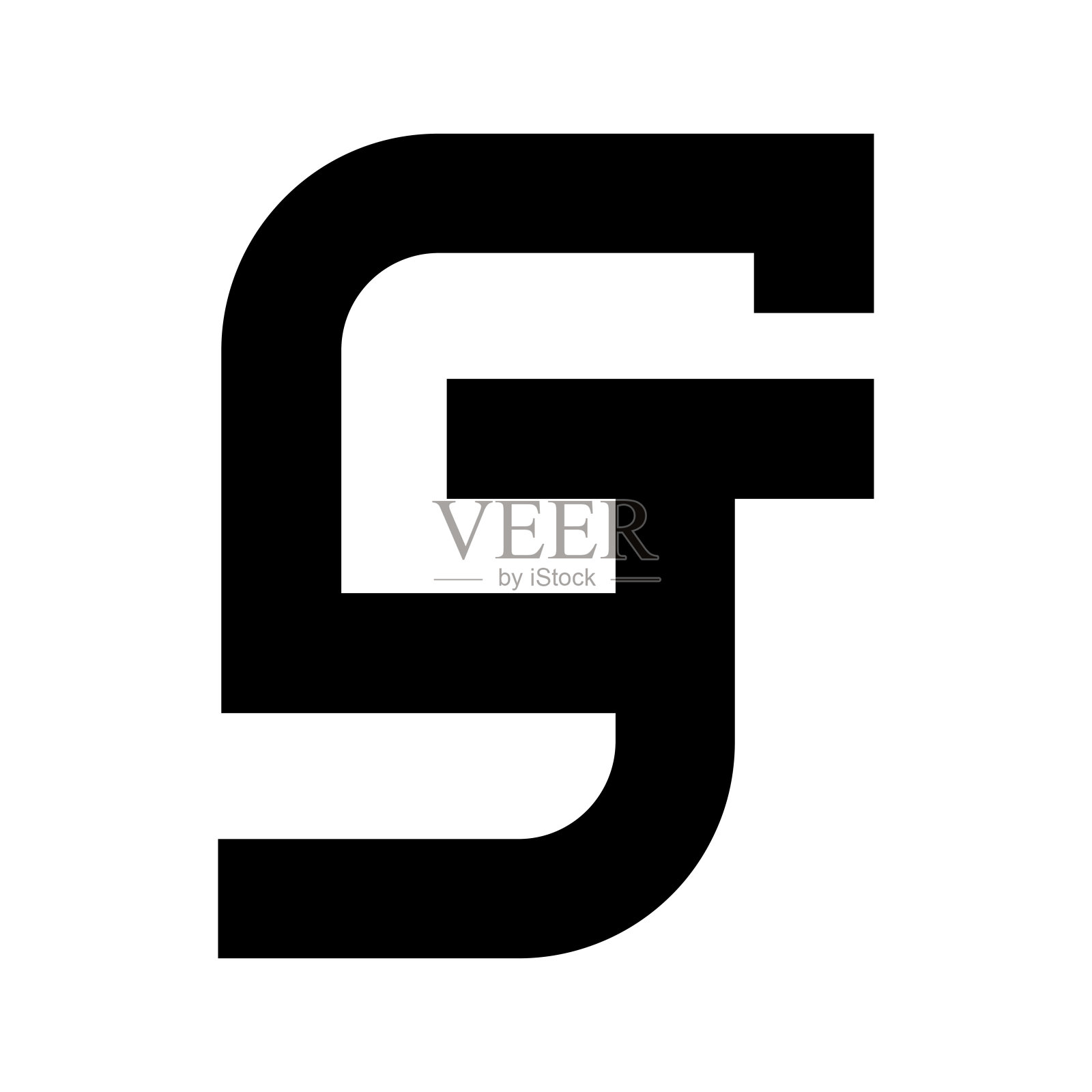 最初的GJ标志和JG标志。字母GJ或JG极简优雅的字母组合。高级商务艺术字母符号和标志插画图片素材