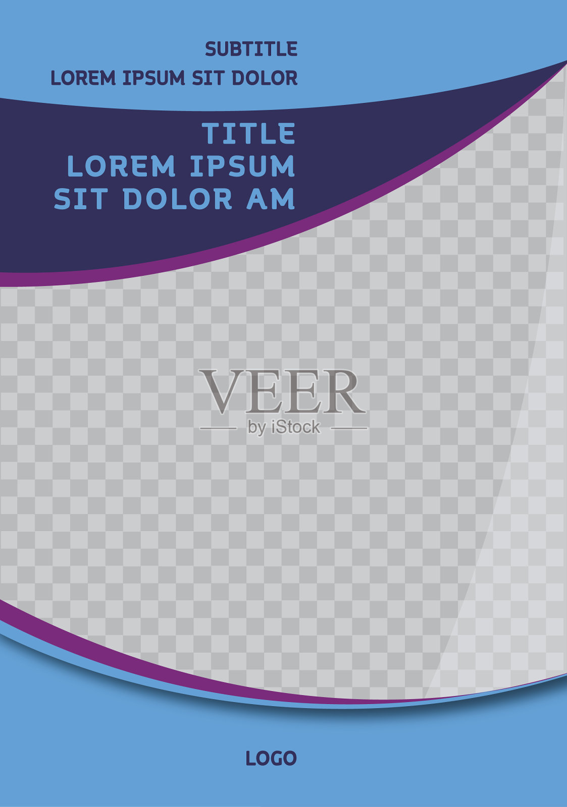 可伸缩矢量封面的书或报告插画图片素材