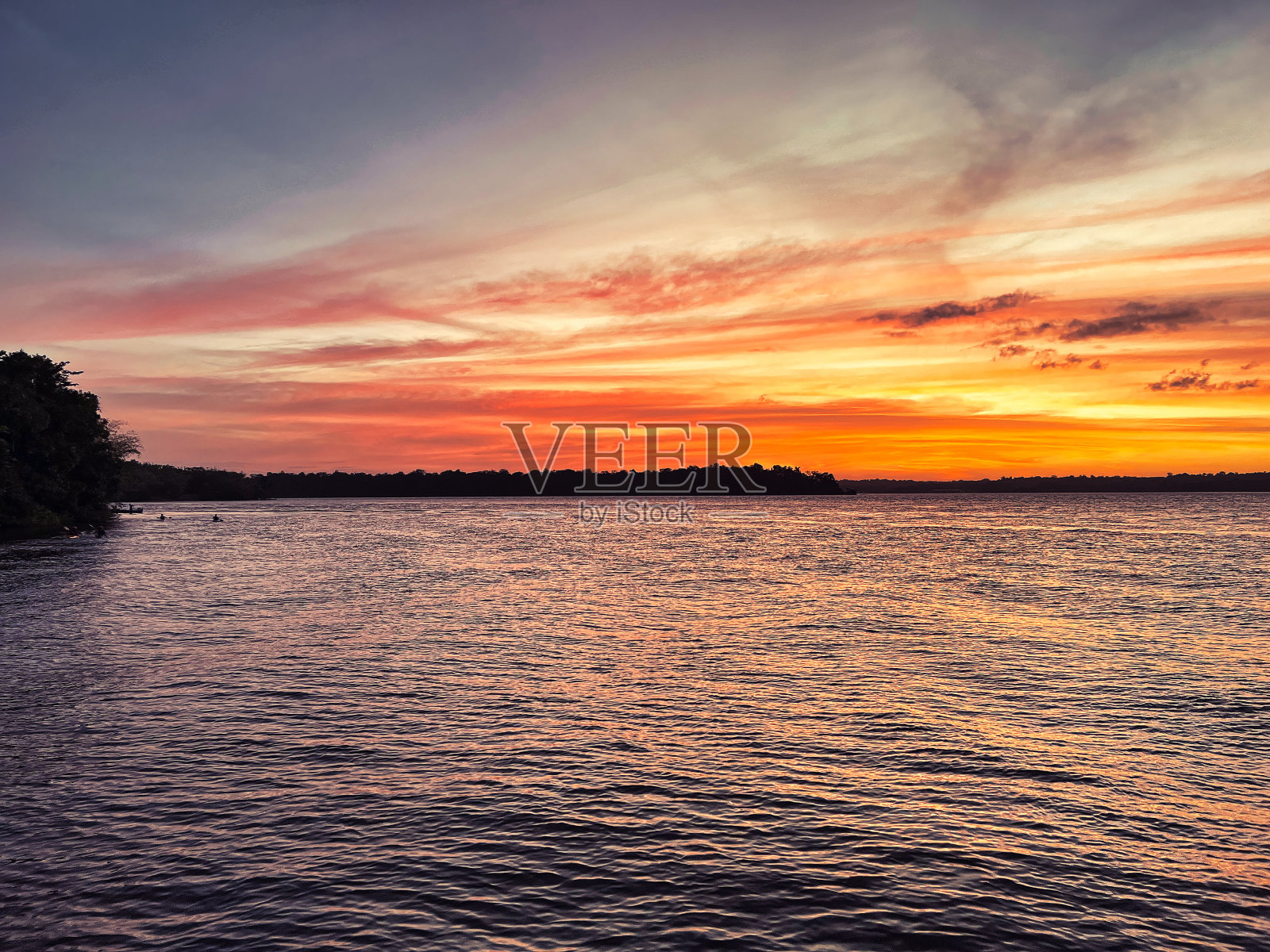 加勒比海的日落照片摄影图片