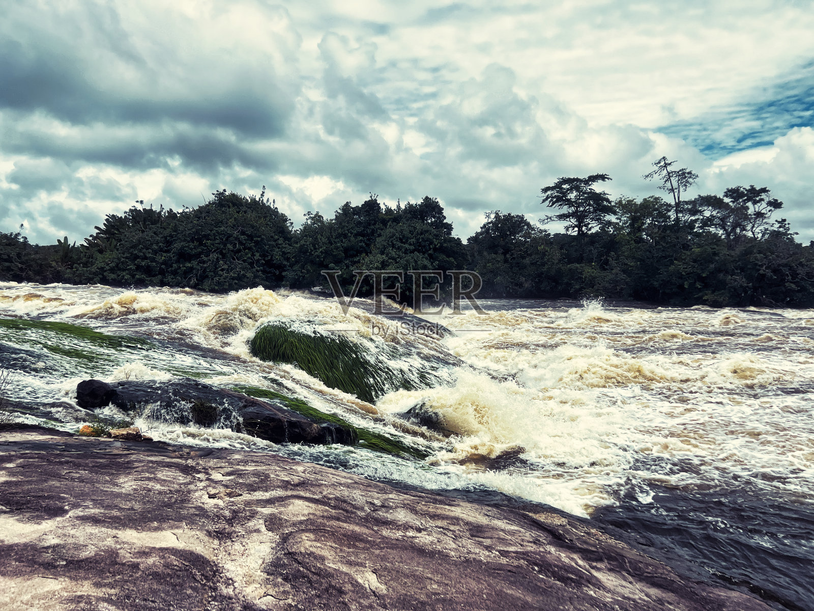 雨林中的激流照片摄影图片