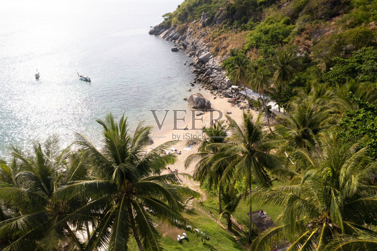 泰国普吉岛Karon的Nui海滩航拍照片照片摄影图片