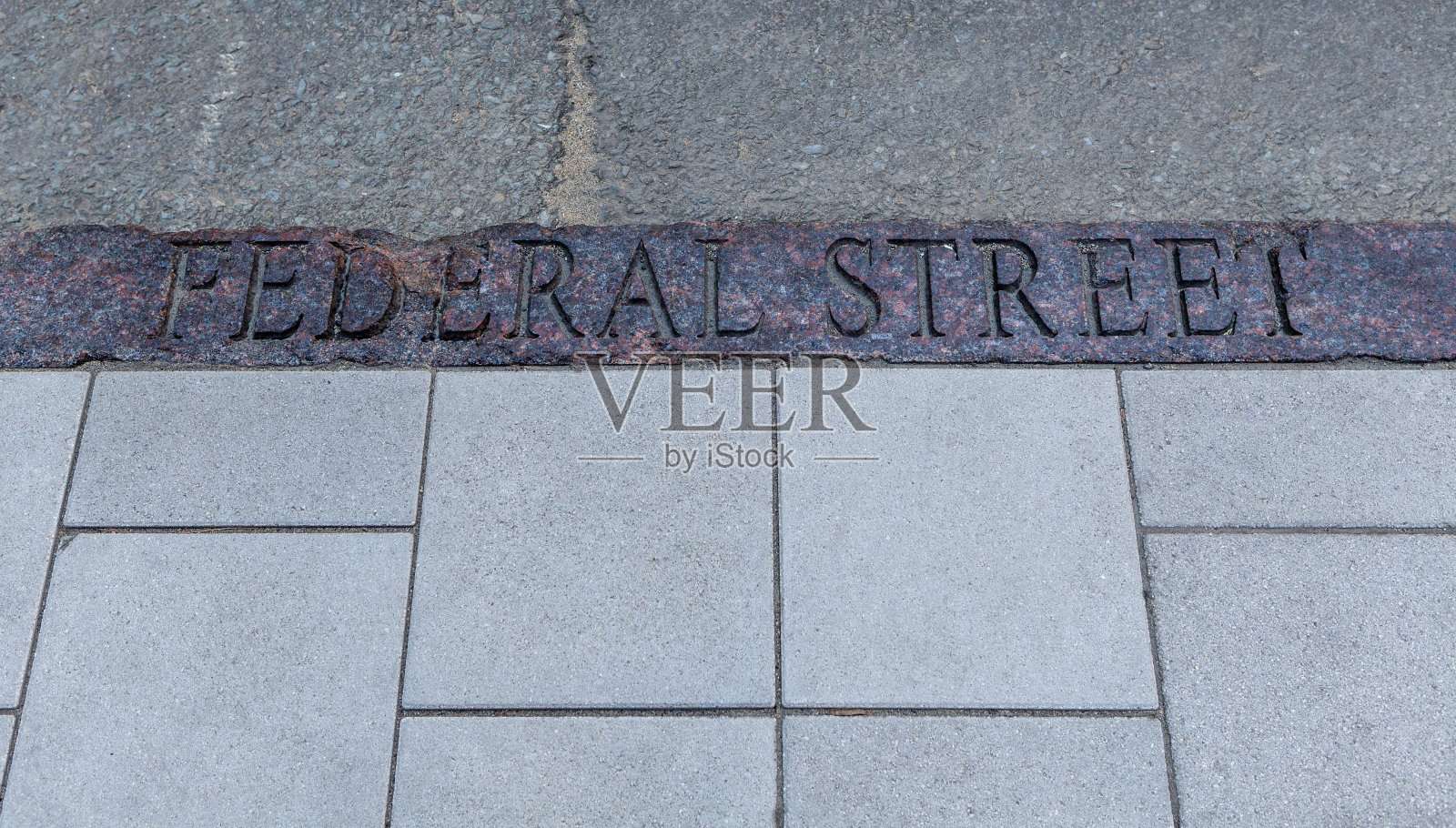 联邦街路石-波士顿马萨诸塞州照片摄影图片