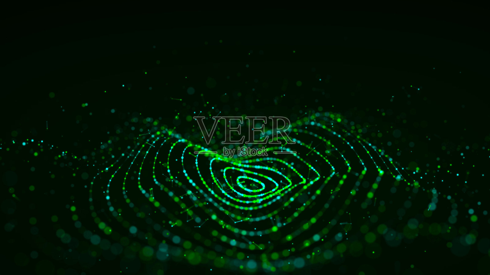 三维数字圆形动态波。科技智能波。无缝流量数字结构。网络技术背景。3 d渲染。照片摄影图片