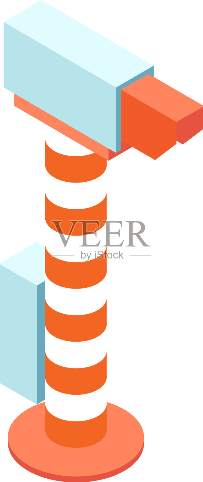 等距预报员后组成插画图片素材