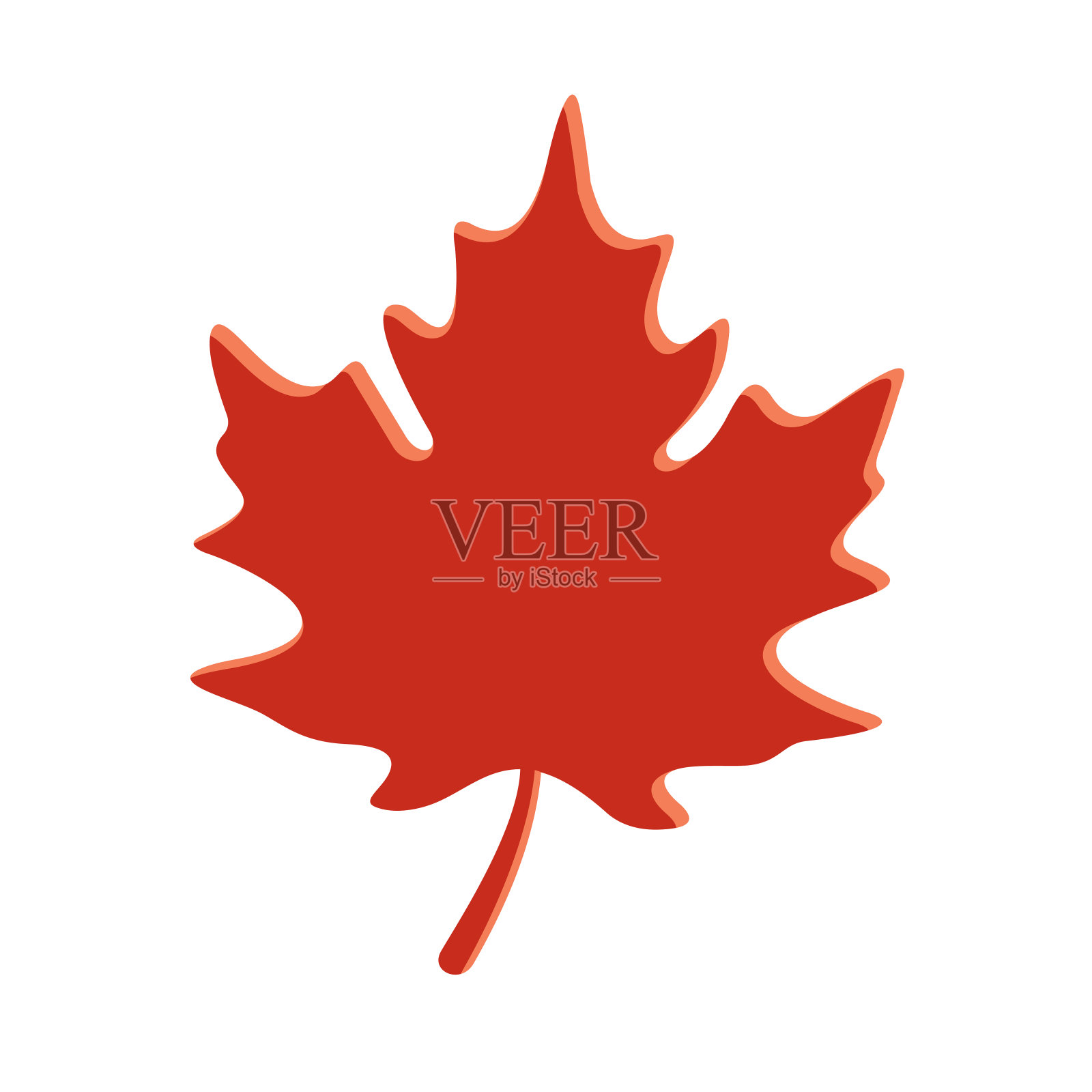 枫叶图标符号矢量插图插画图片素材