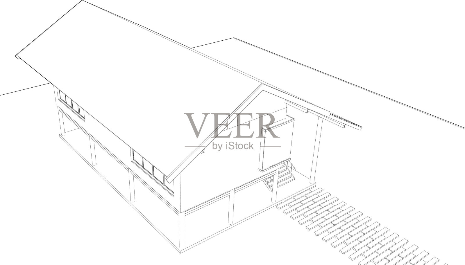 建筑项目的三维插图插画图片素材