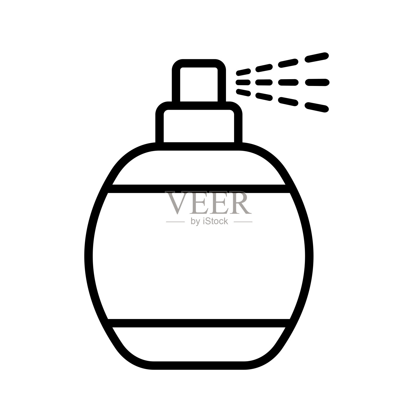 喷雾图标矢量设计模板在白色背景插画图片素材