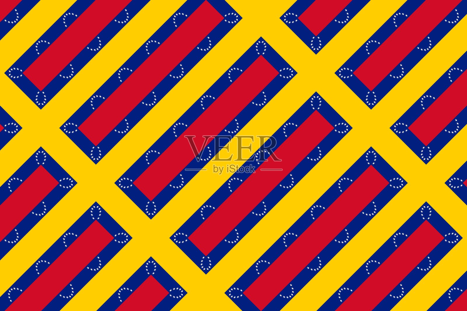 委内瑞拉国旗颜色的几何图案。委内瑞拉的颜色。插画图片素材