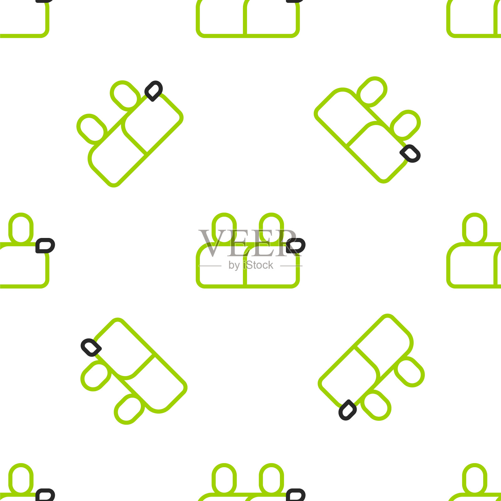 线永远的好朋友或最好的朋友图标隔离无缝模式的白色背景。向量图标素材