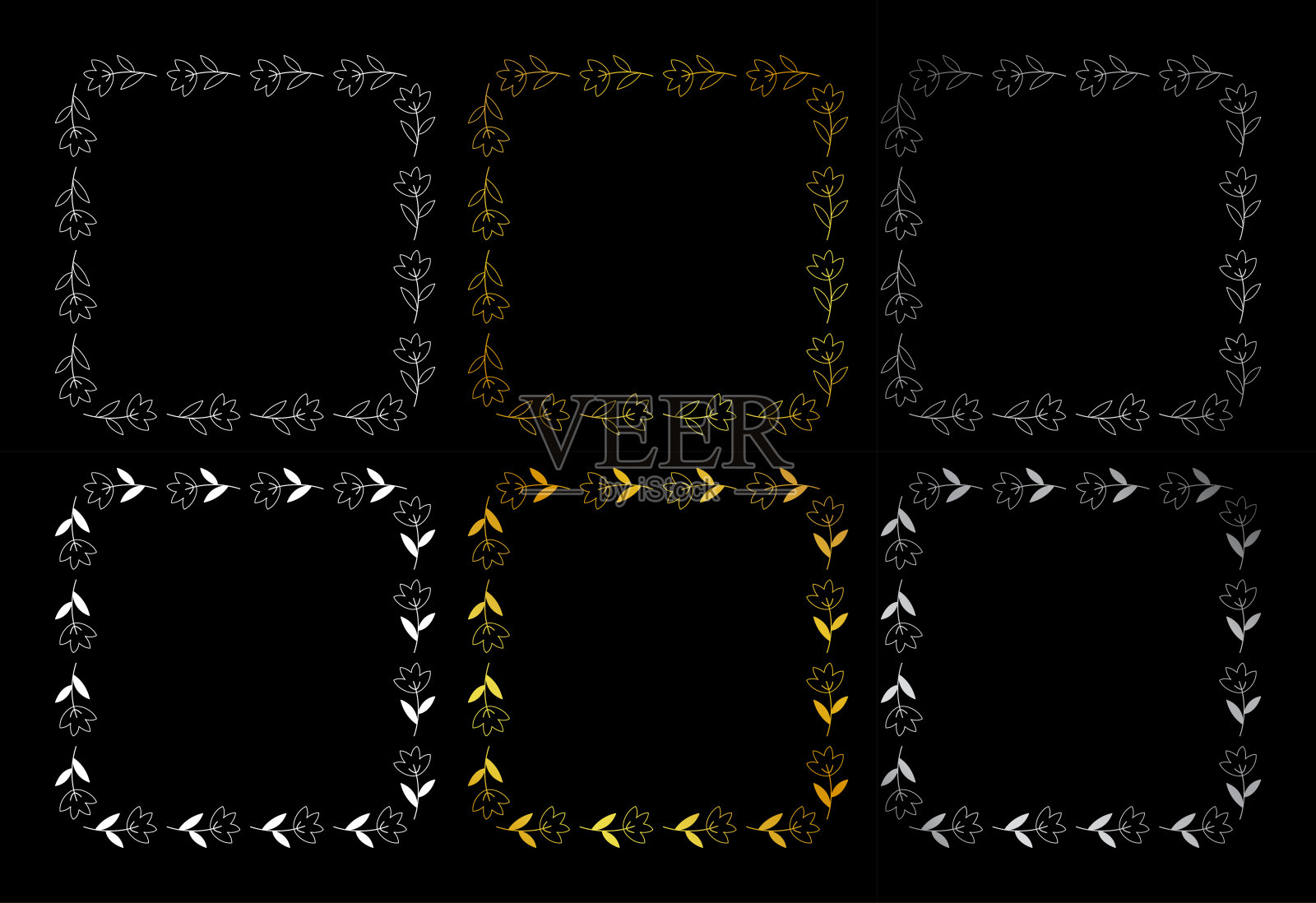 邀请卡花卉模板。鲜花婚礼请柬。插画图片素材