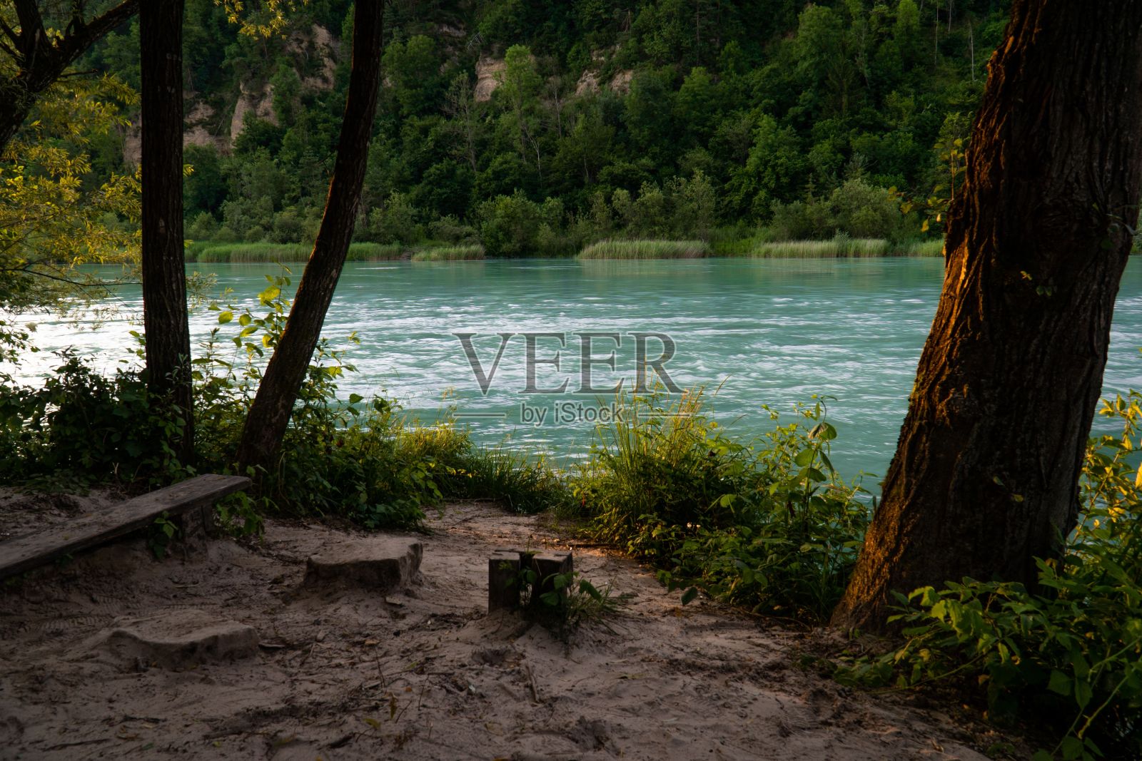 Ferlacher Stausee in Carinthia, Karnten, 奥地利照片摄影图片