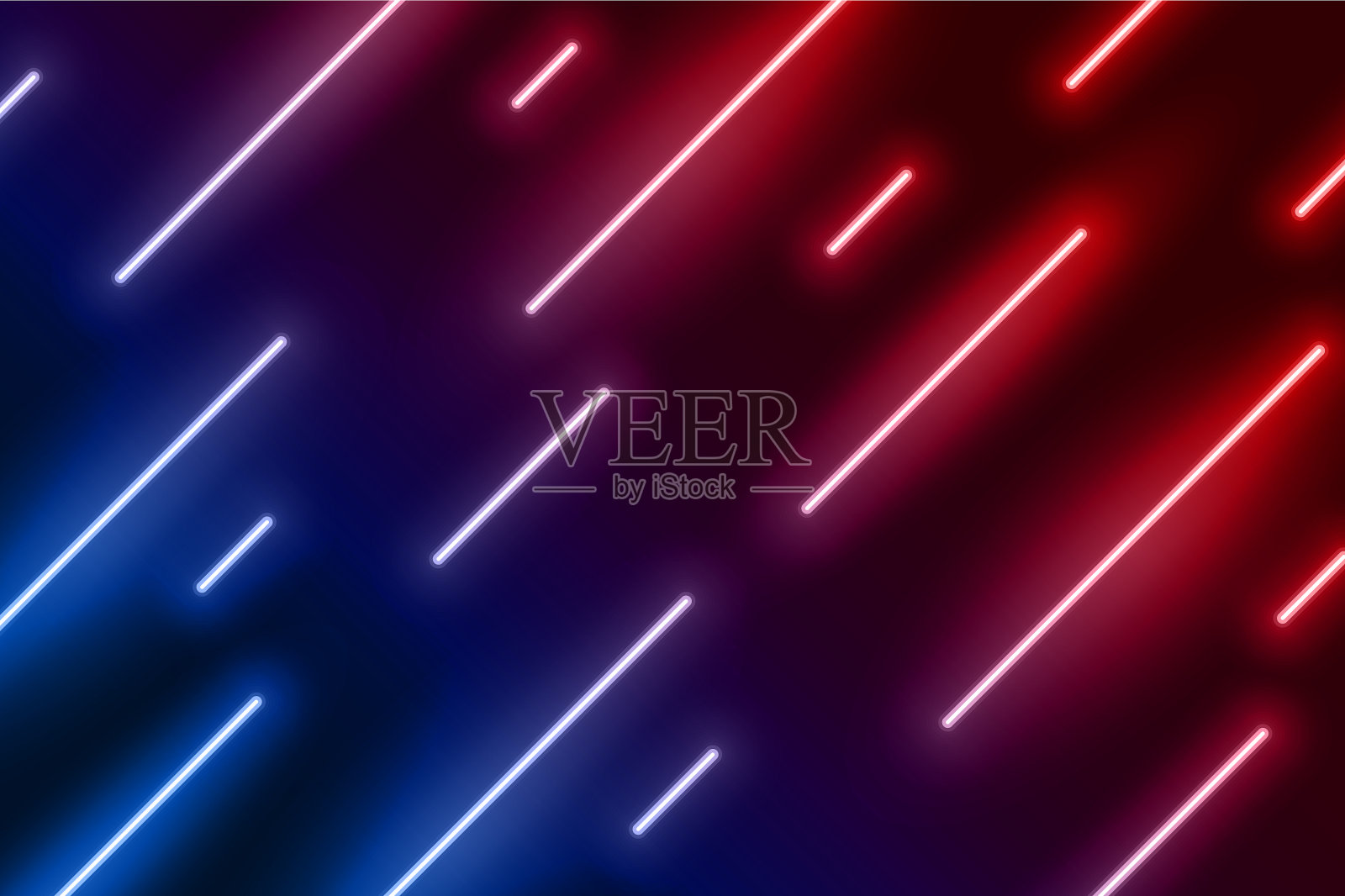 霓虹灯效果呈对角线方向插画图片素材