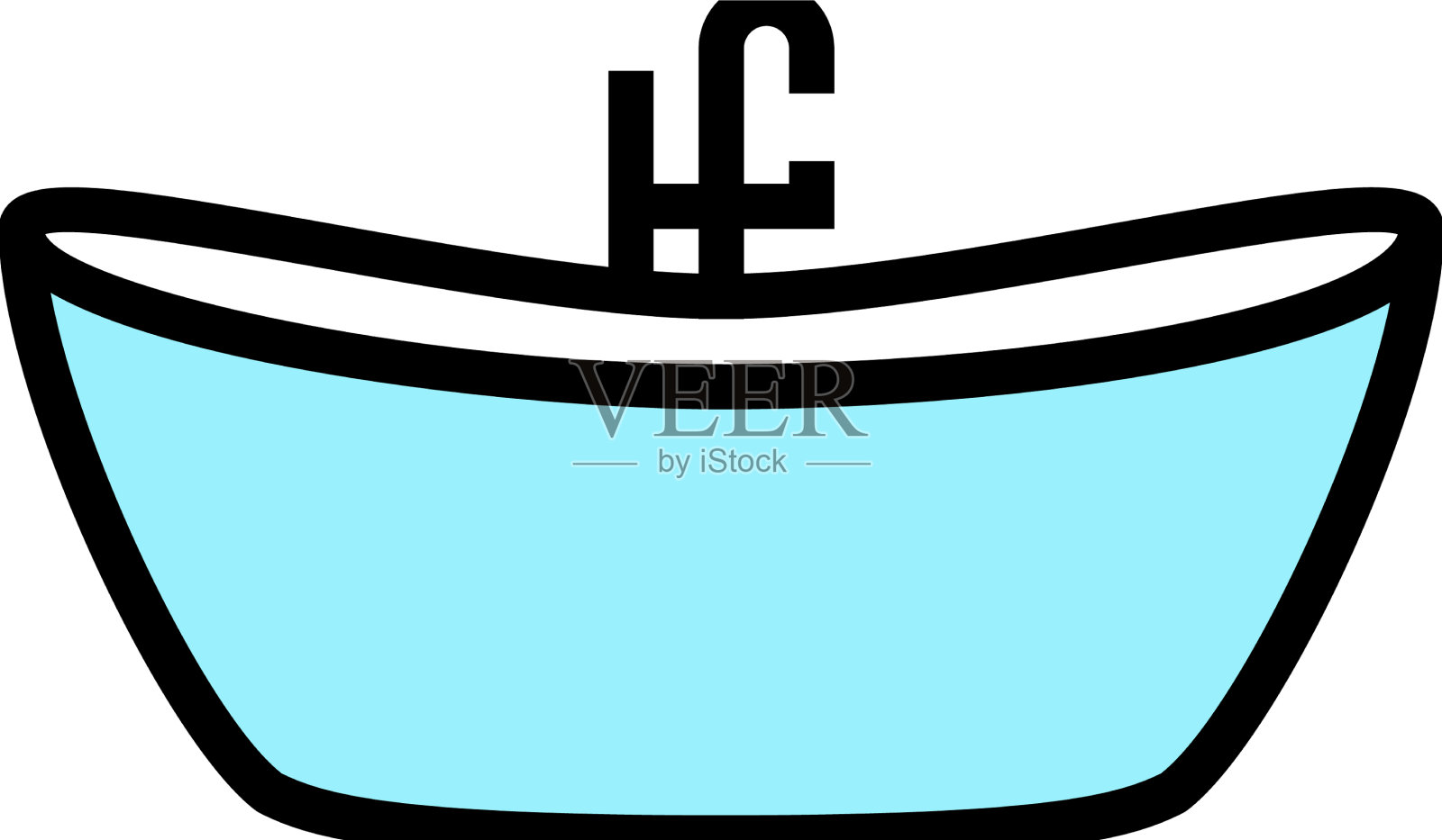 浴室内部颜色图标设计元素图片