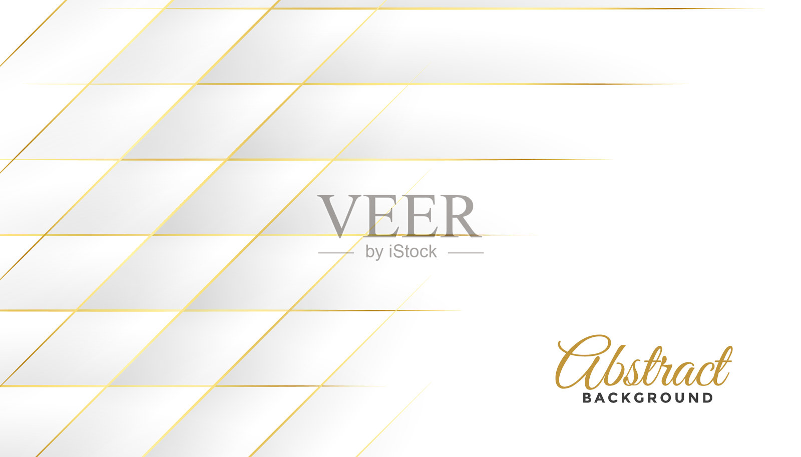 钻石形状白色和金色的线条背景插画图片素材