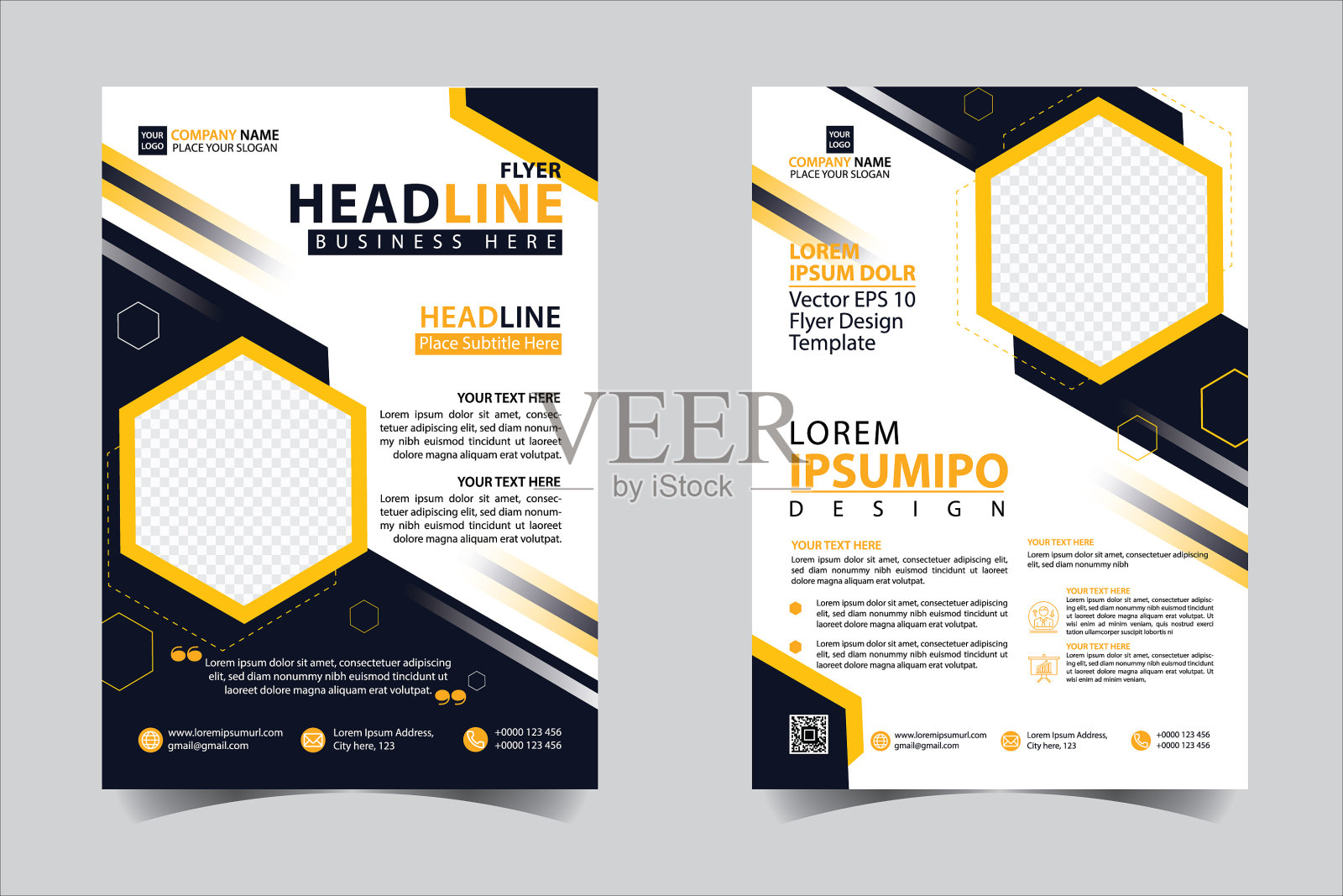 企业年度报告宣传册传单设计模板矢量设计模板素材
