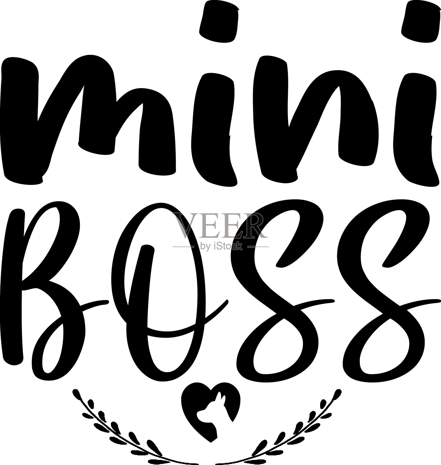 迷你老板黑信报价插画图片素材