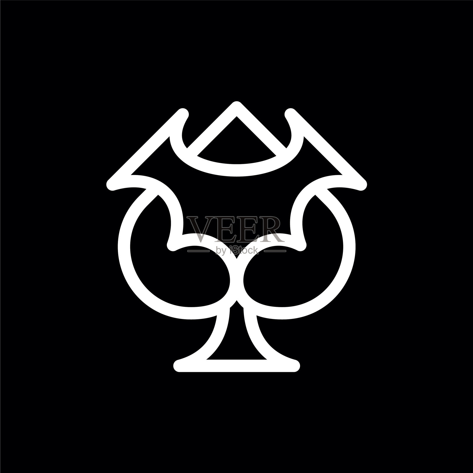 动物蝙蝠铲独特线条现代标志插画图片素材