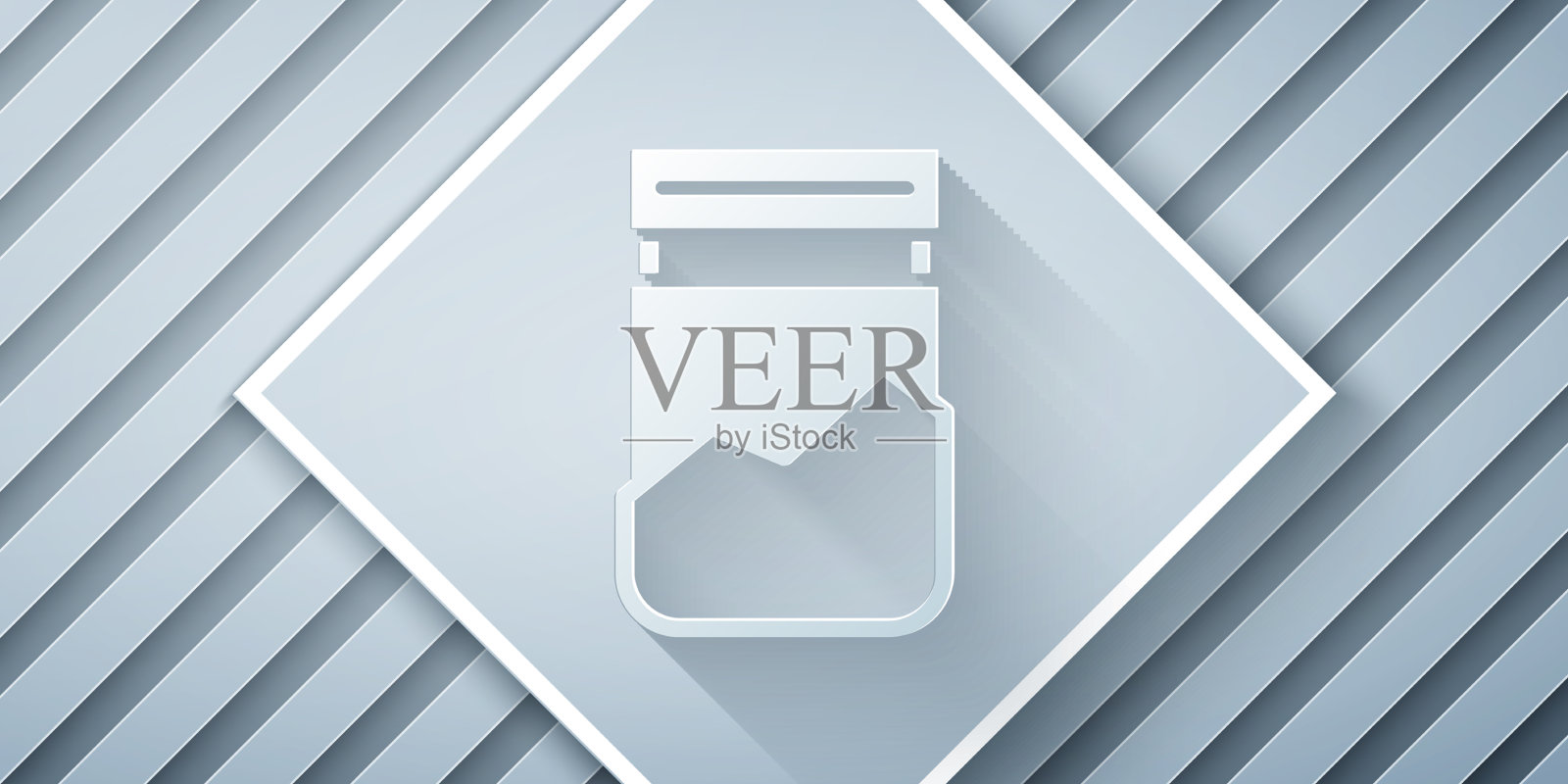 纸切塑料袋上的药物图标隔离插画图片素材