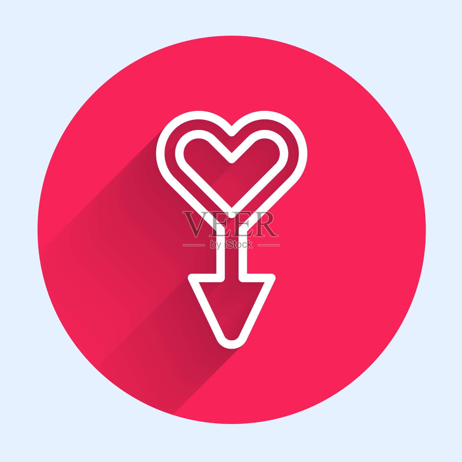 白线女性性别符号图标孤立与图标素材