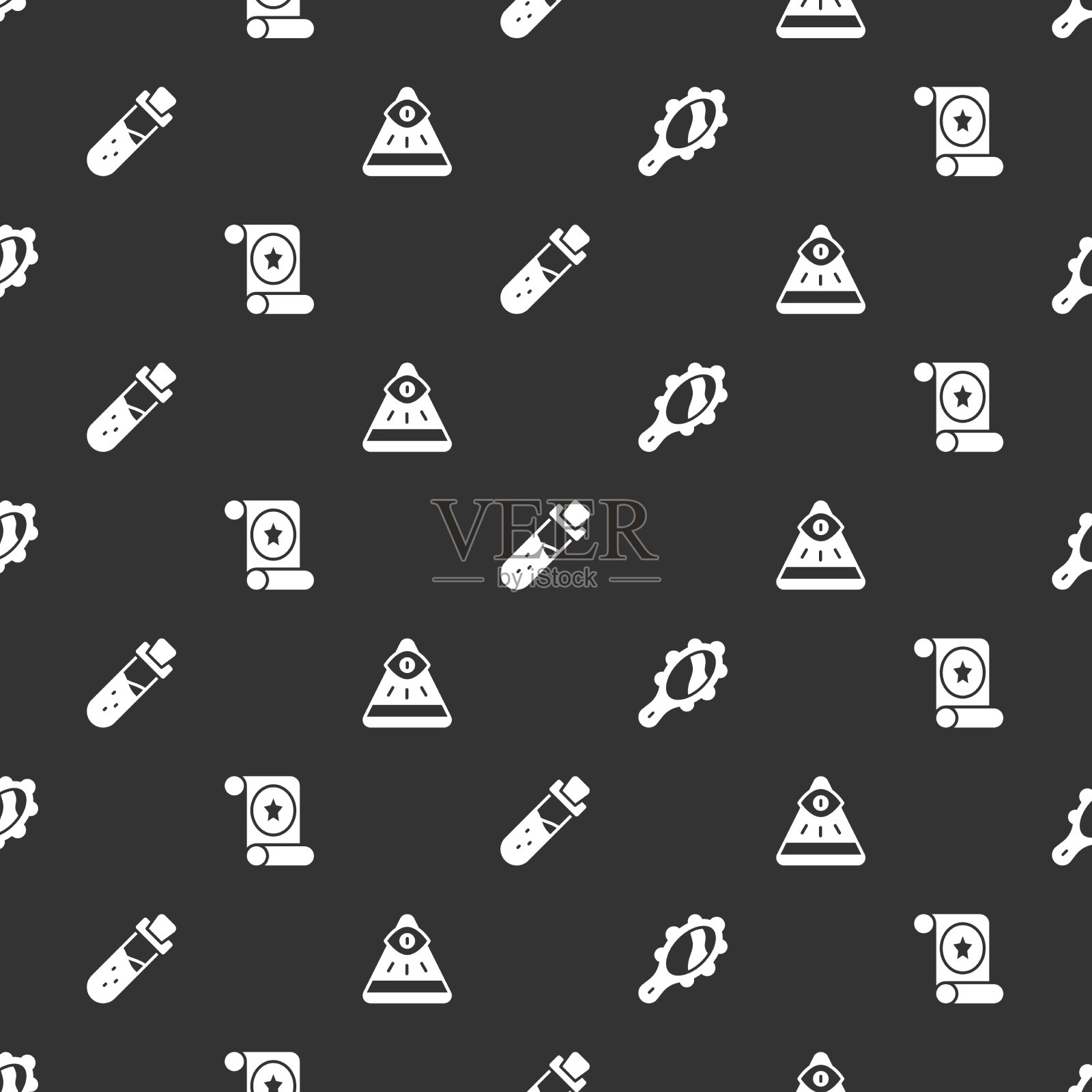 设置魔法手镜卷轴瓶药水图标素材