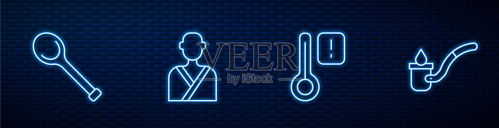 设置线桑拿温度计勺子男子在桑拿插画图片素材