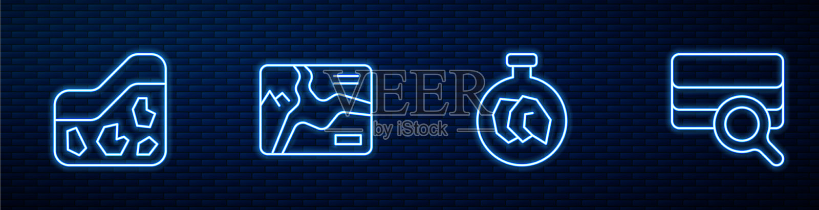 以矿物岩石地面设行展览插画图片素材