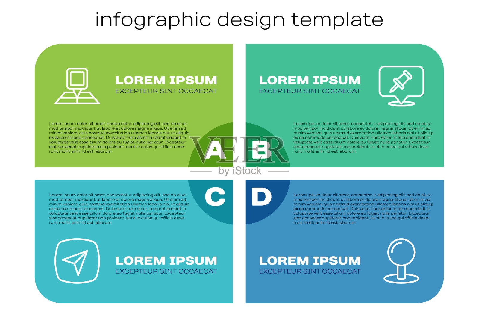设置线路城市地图导航与位置折叠插画图片素材