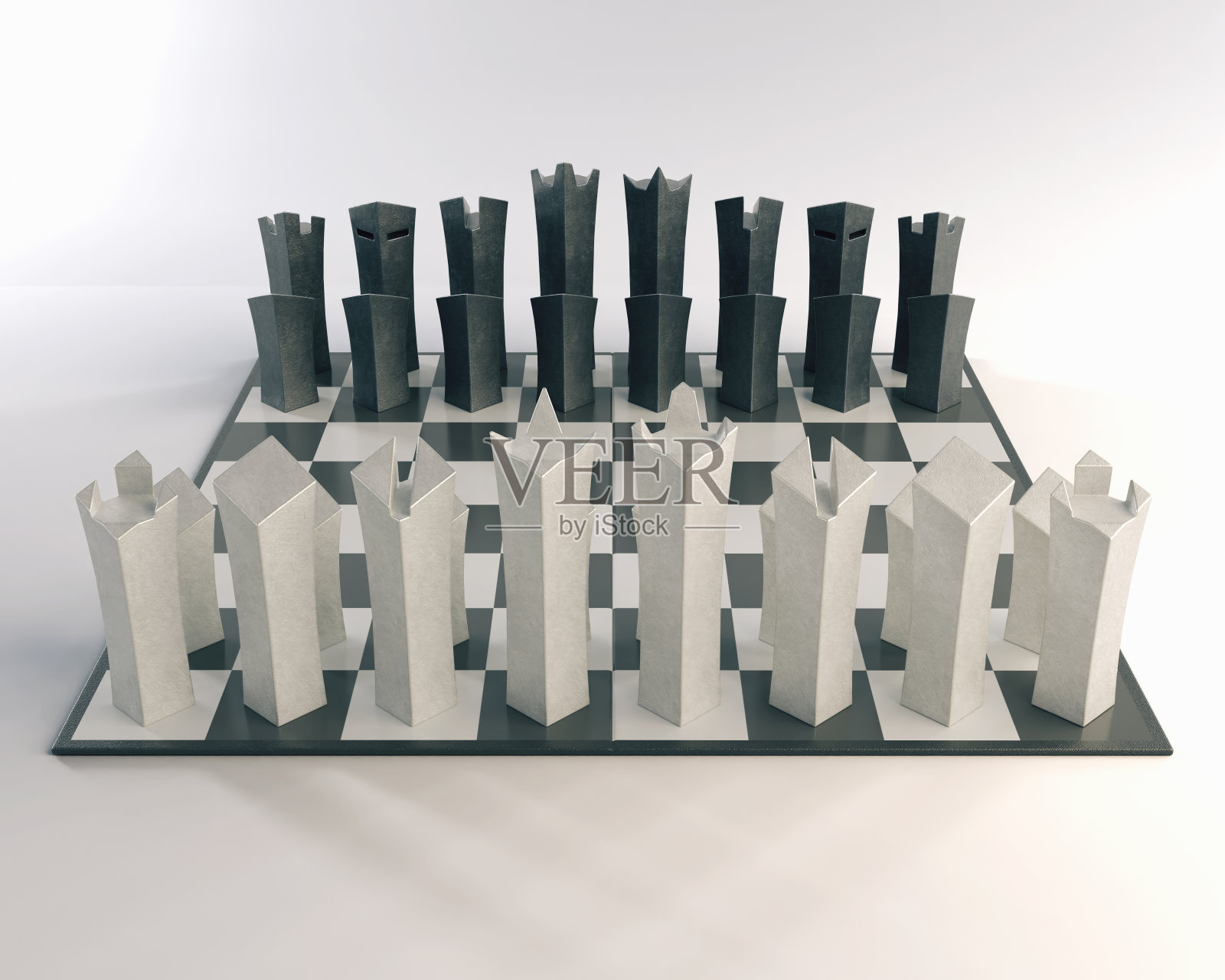 极简象棋棋盘设置照片摄影图片