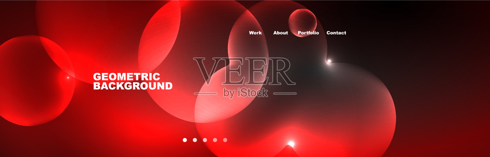 霓虹灯发光气泡圈魔法能量空间插画图片素材