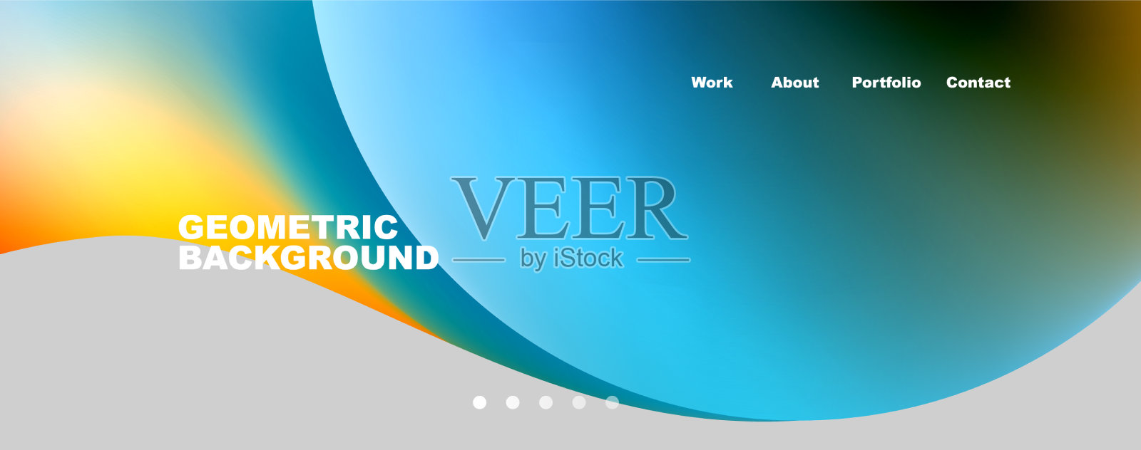 潮流简单的圆形渐变抽象背景插画图片素材