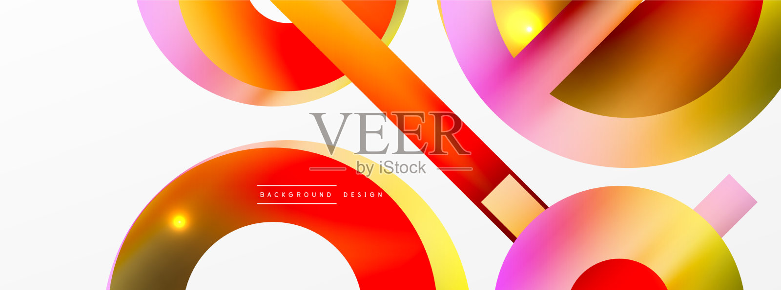 圆形构图抽象背景新潮插画图片素材