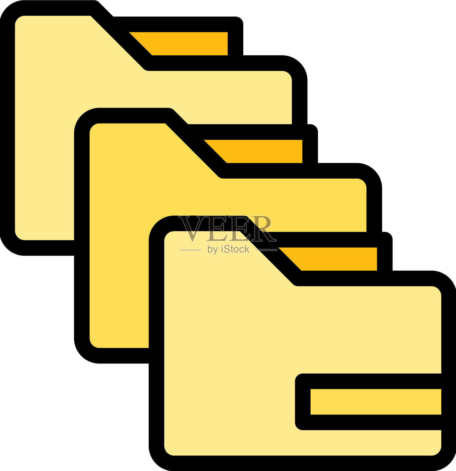 文件夹备份图标平面插画图片素材