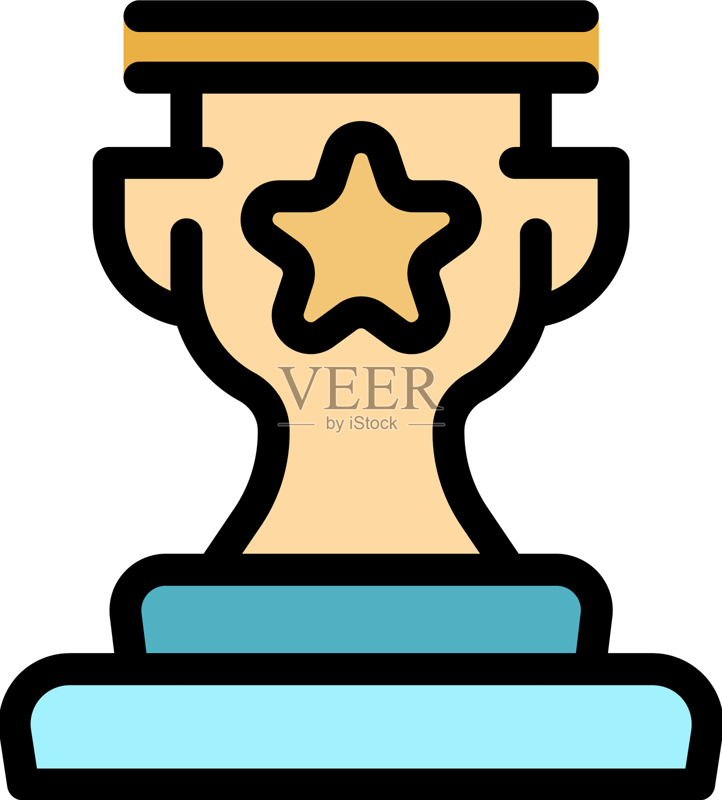 排名高级杯图标平插画图片素材