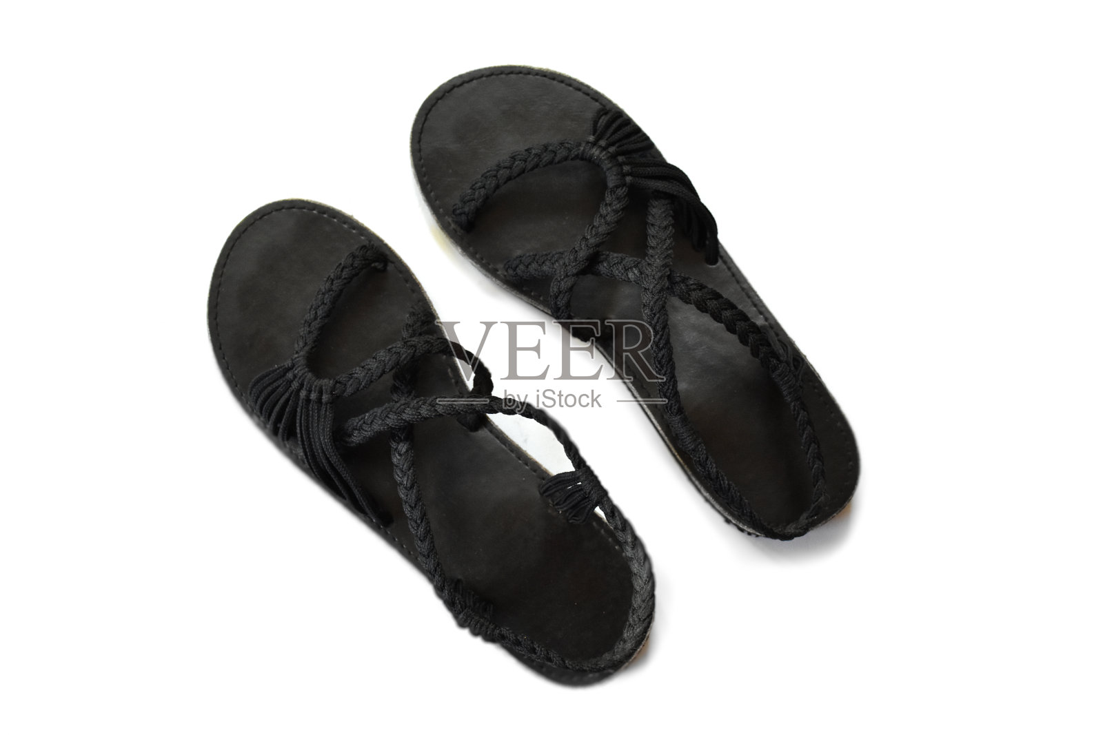 顶部凉鞋鞋孤立的白色背景。照片摄影图片