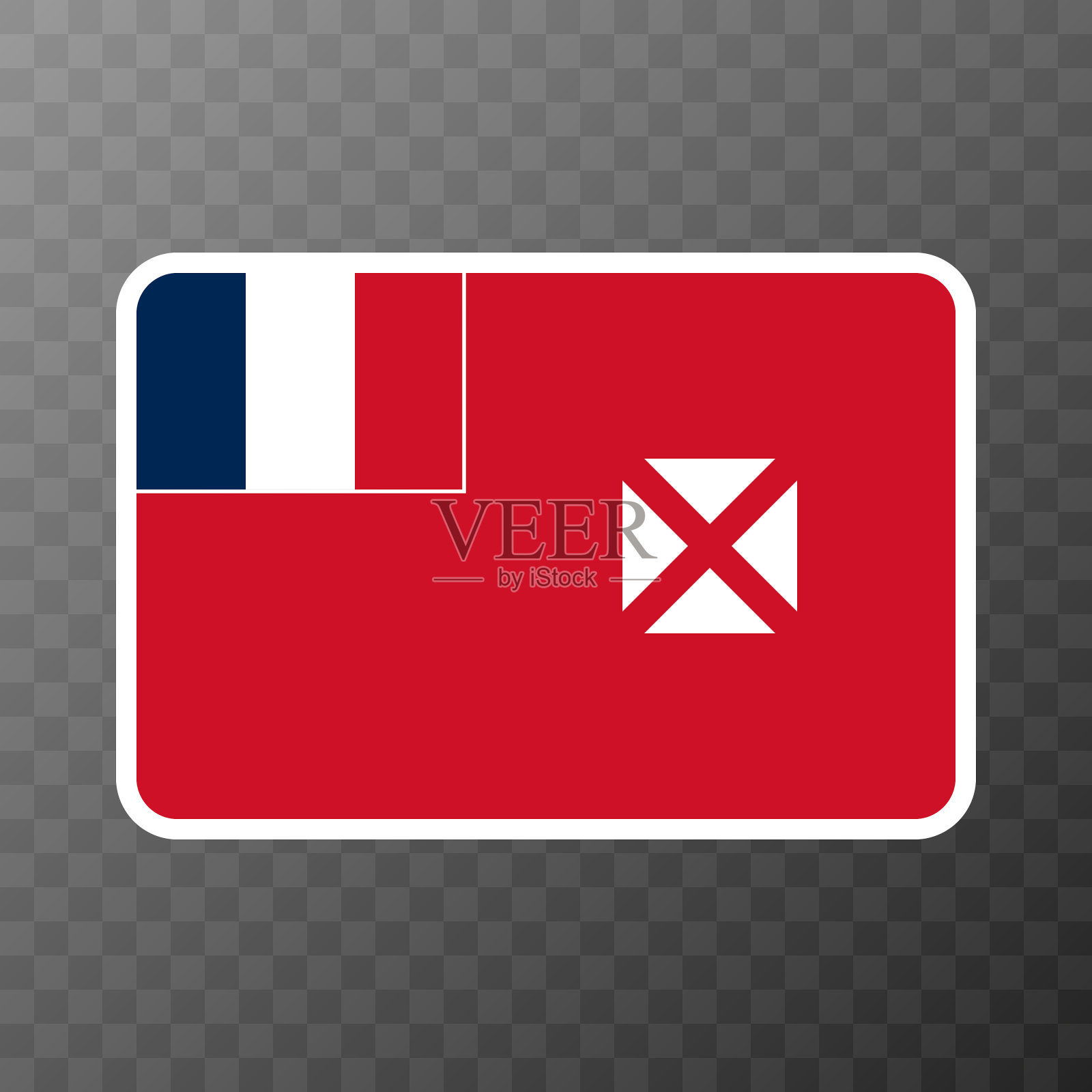 沃利斯和富图纳旗帜，官方颜色和比例。矢量插图。插画图片素材