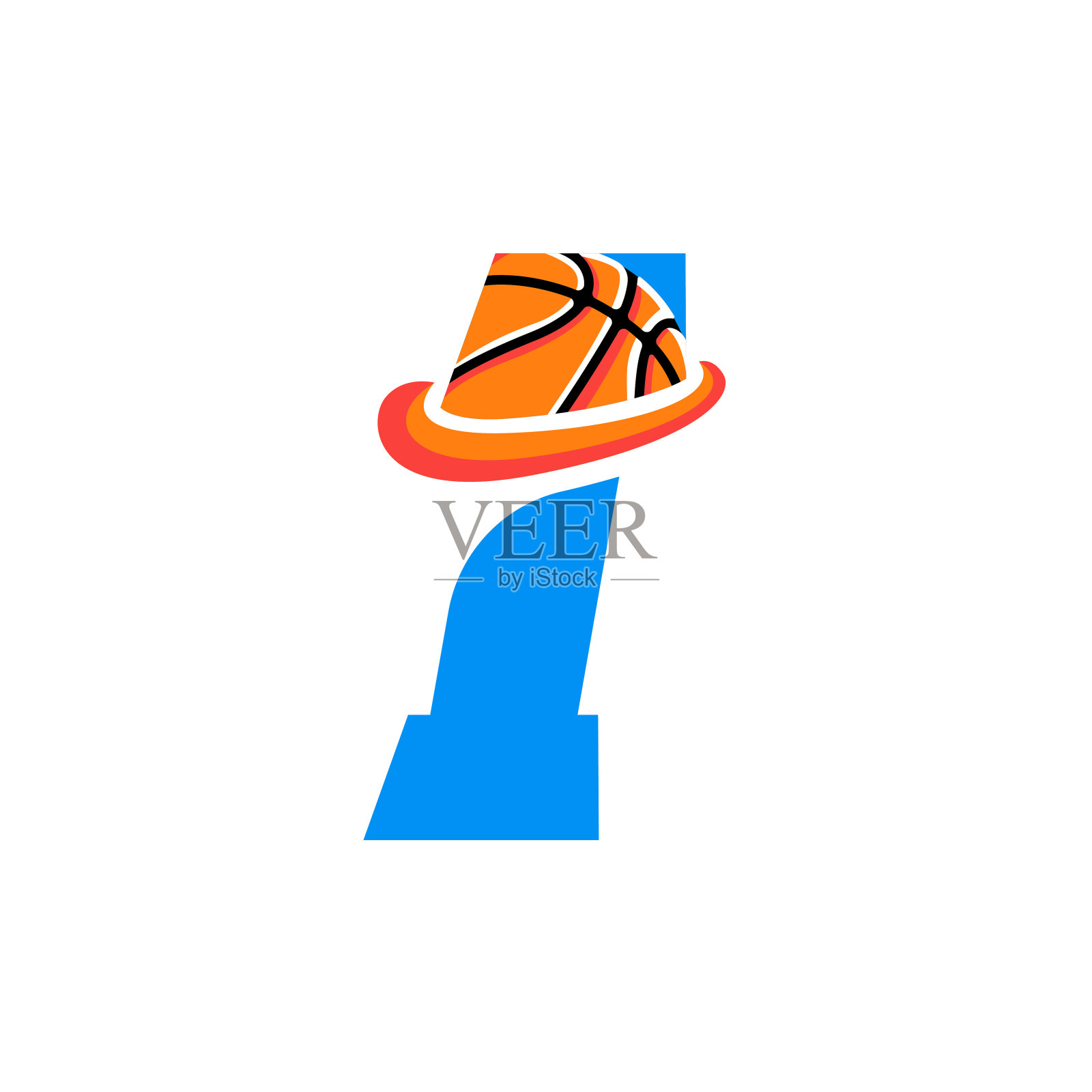 篮球标志概念插画图片素材