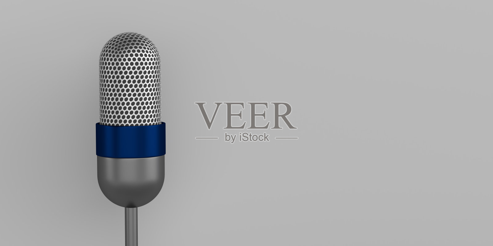 灰色背景麦克风照片摄影图片