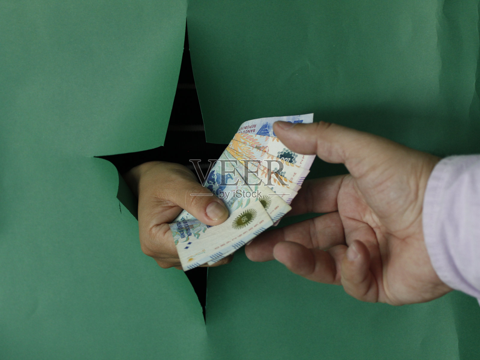 阿根廷货币的经济和金融照片摄影图片