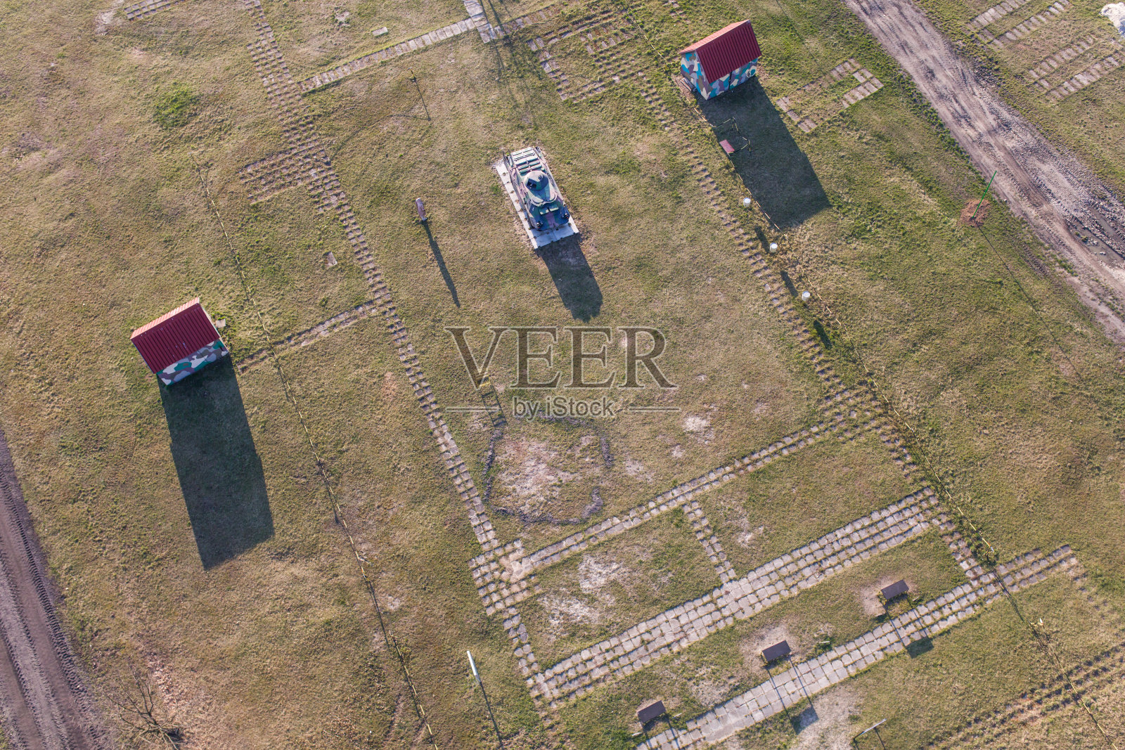 战壕的鸟瞰图照片摄影图片