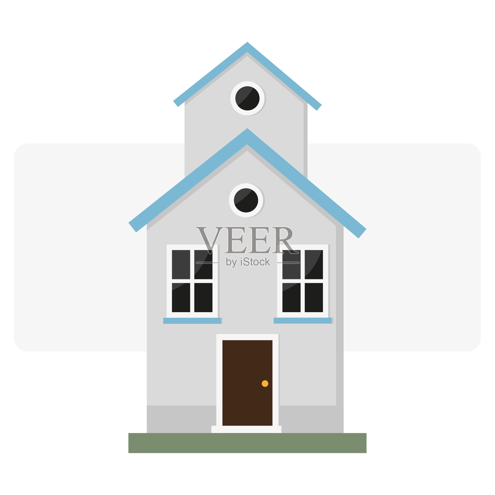 复古的卡通房子，任何用途的伟大设计。矢量插图。插画图片素材