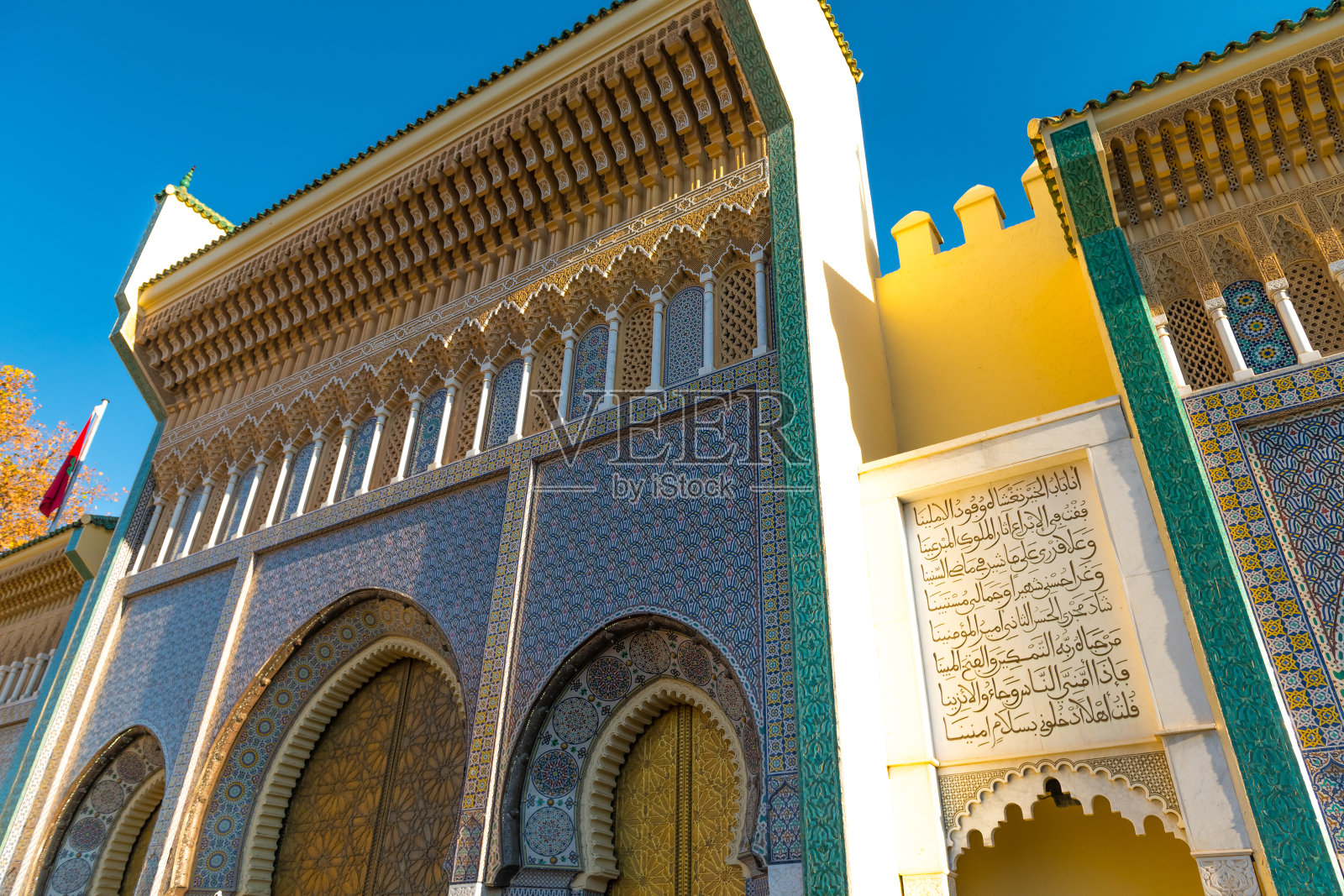 摩洛哥非斯皇宫的正门照片摄影图片