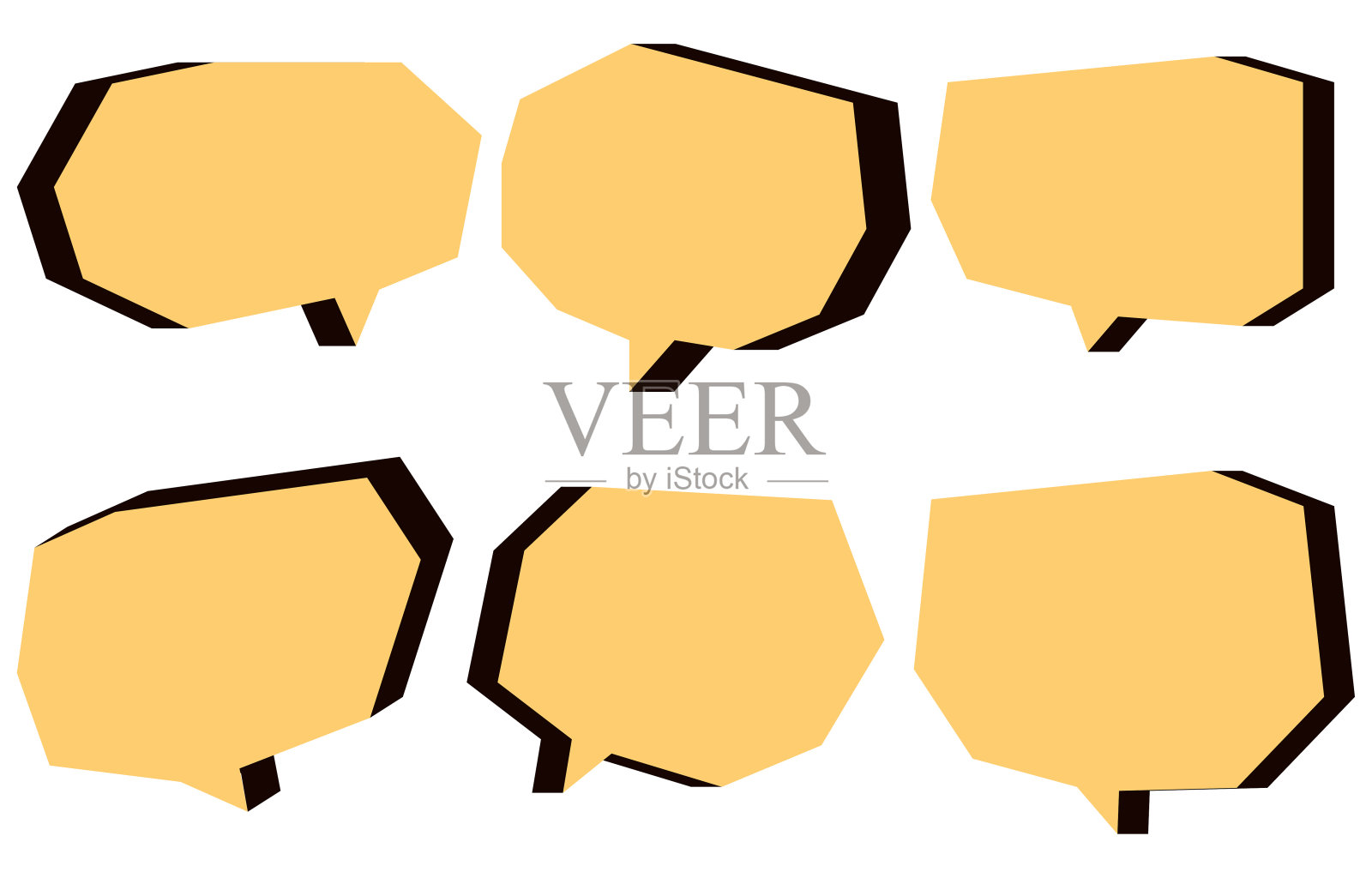 在白色背景上设置语音气泡。聊天框或聊天矢量方块和涂鸦信息或通信图标云说话为漫画和最小的信息对话插画图片素材